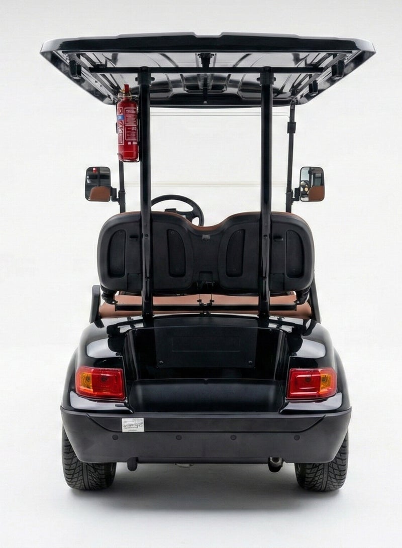 EPIC 2-Seater Non-Lifted Electric Golf Cart with Lithium Battery 150Ah & Standard Tires | LSEV (Black) - Image 3